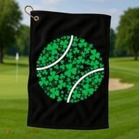 Tennis Coach St Patricks Day Tennis Player Gift Golf Towel thumb 1