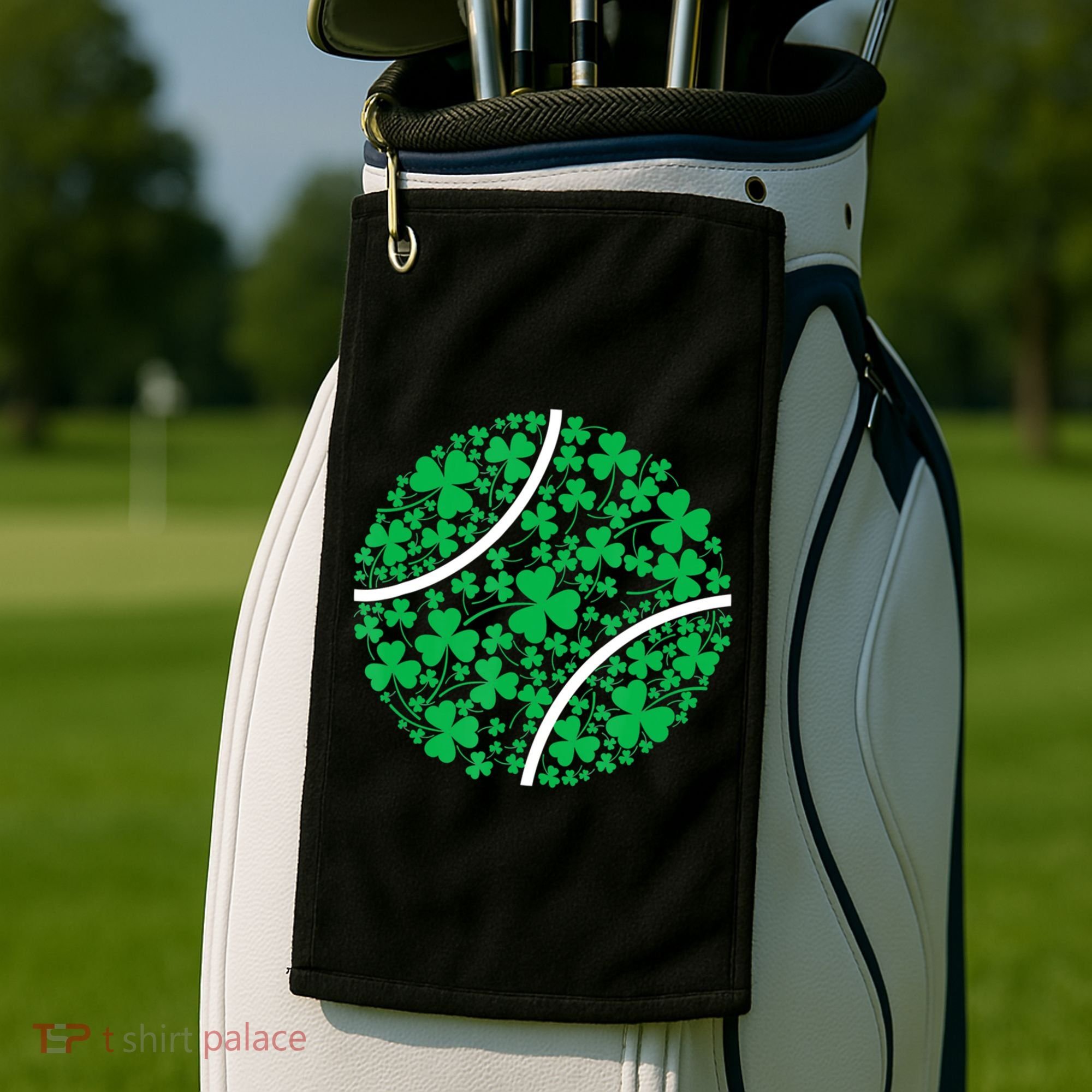 Tennis Coach St Patricks Day Tennis Player Gift Golf Towel