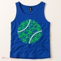 Tennis Coach St Patricks Day Tennis Player Gift Tank Top thumb 2