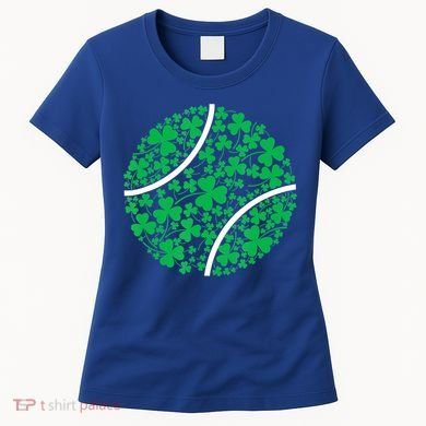 Tennis Coach St Patricks Day Tennis Player Gift Women's T-Shirt