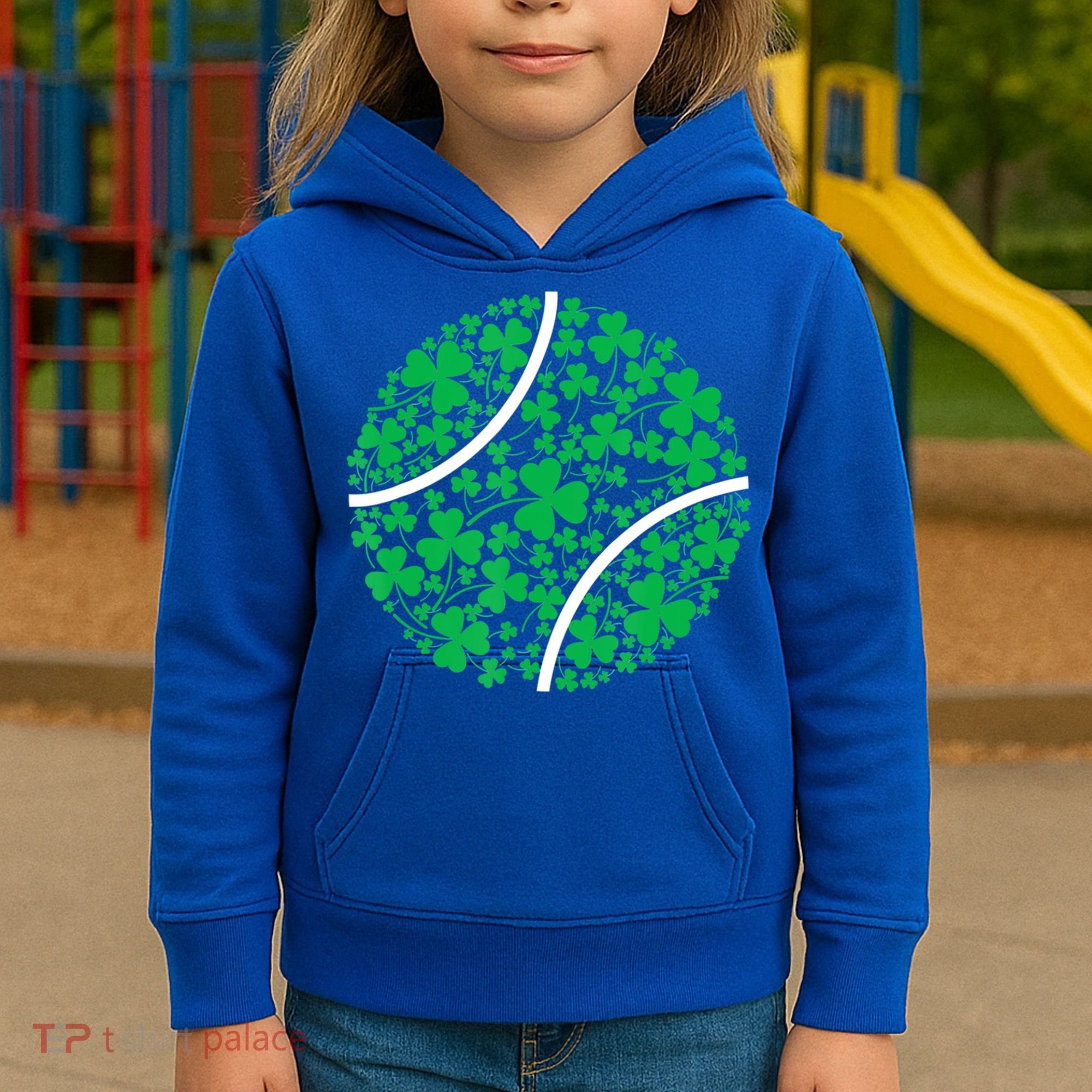 Tennis Coach St Patricks Day Tennis Player Gift Kids Hoodie