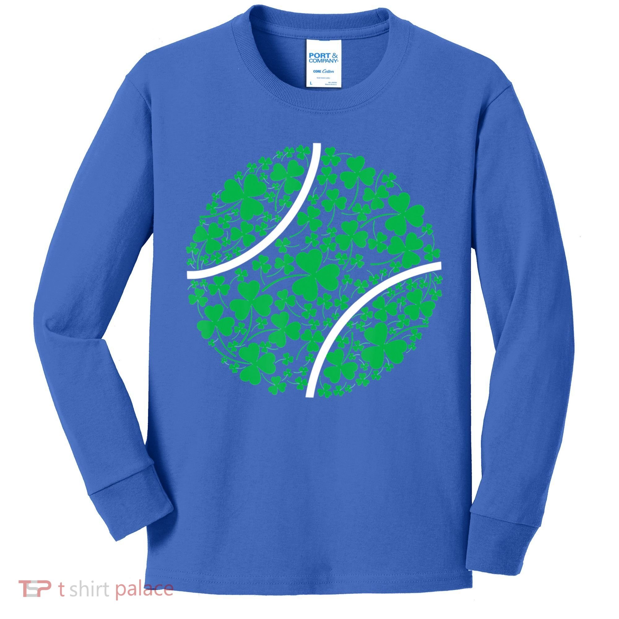 Tennis Coach St Patricks Day Tennis Player Gift Kids Long Sleeve Shirt