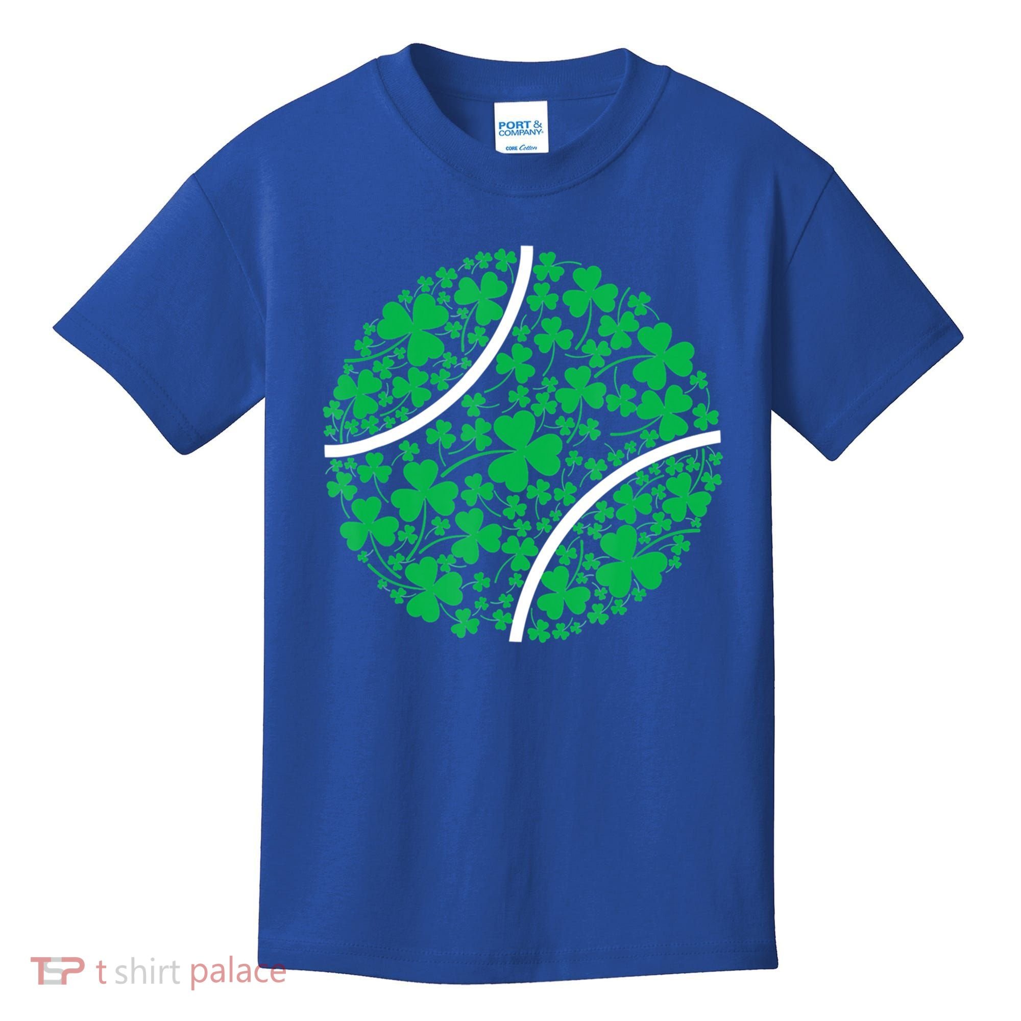 Tennis Coach St Patricks Day Tennis Player Gift Kids T-Shirt