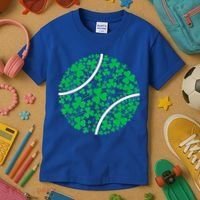 Tennis Coach St Patricks Day Tennis Player Gift Kids T-Shirt thumb 3