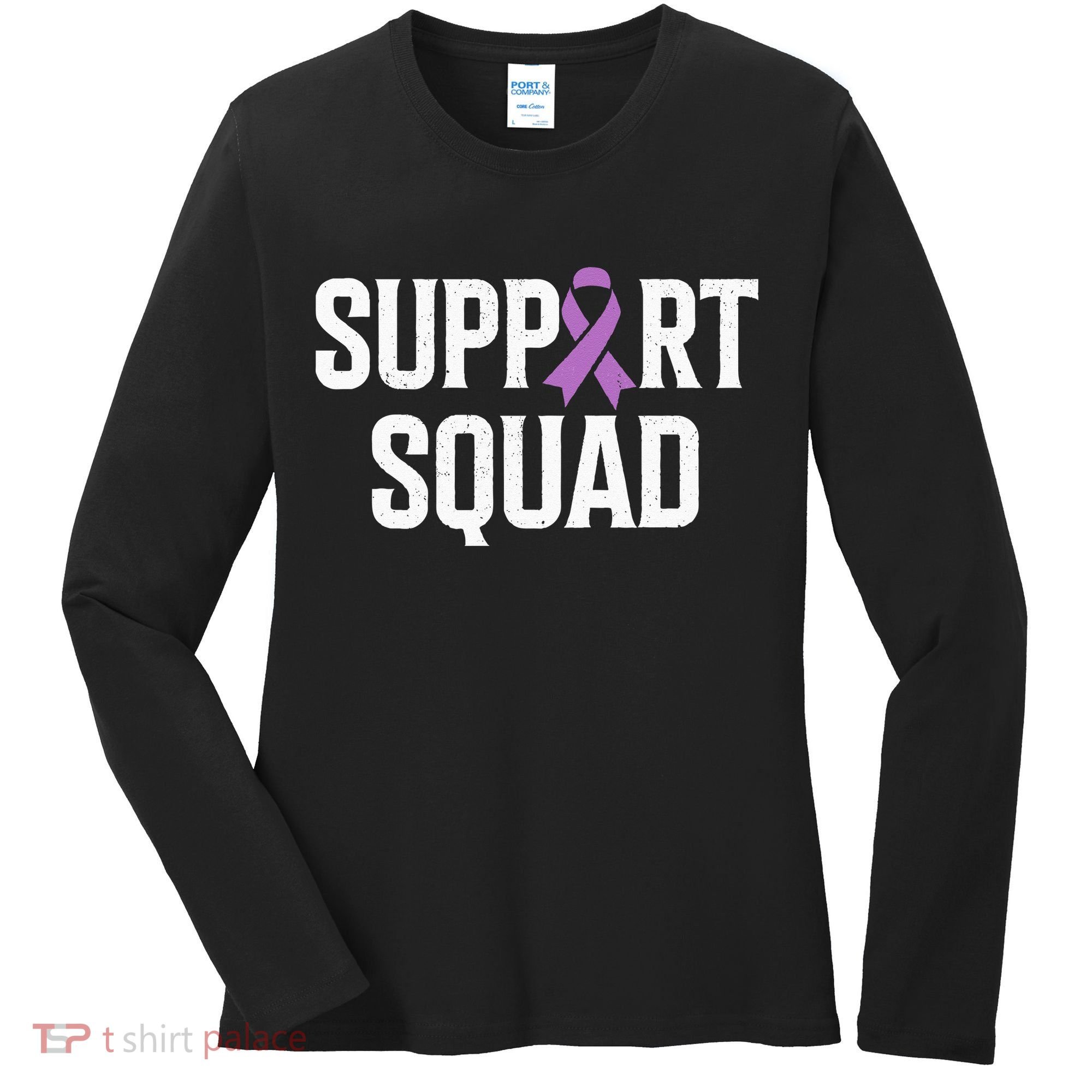 Testicular Cancer Support Squad Testicular Cancer Awareness Women's Long Sleeve Shirt
