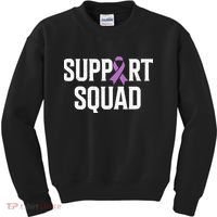 Testicular Cancer Support Squad Testicular Cancer Awareness Kids Sweatshirt thumb 0