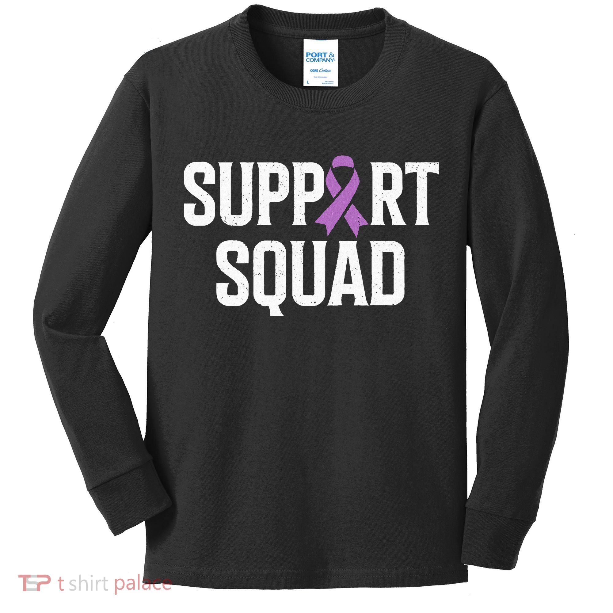 Testicular Cancer Support Squad Testicular Cancer Awareness Kids Long Sleeve Shirt