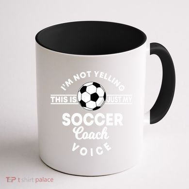 Trainer Coaching Soccer Coach Mom Dad Voice Cute Gift Coffee Mug back