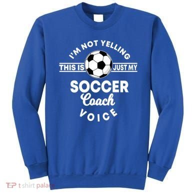 Trainer Coaching Soccer Coach Mom Dad Voice Cute Gift Sweatshirt