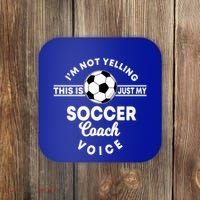 Trainer Coaching Soccer Coach Mom Dad Voice Cute Gift Coaster thumb 0