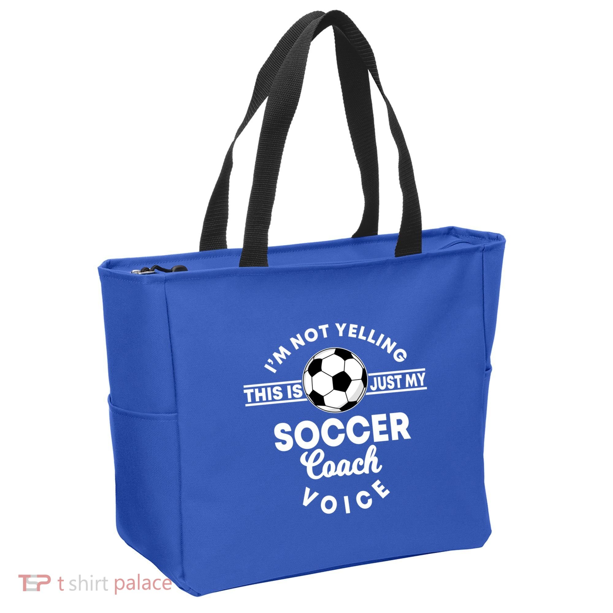 Trainer Coaching Soccer Coach Mom Dad Voice Cute Gift Tote Bag