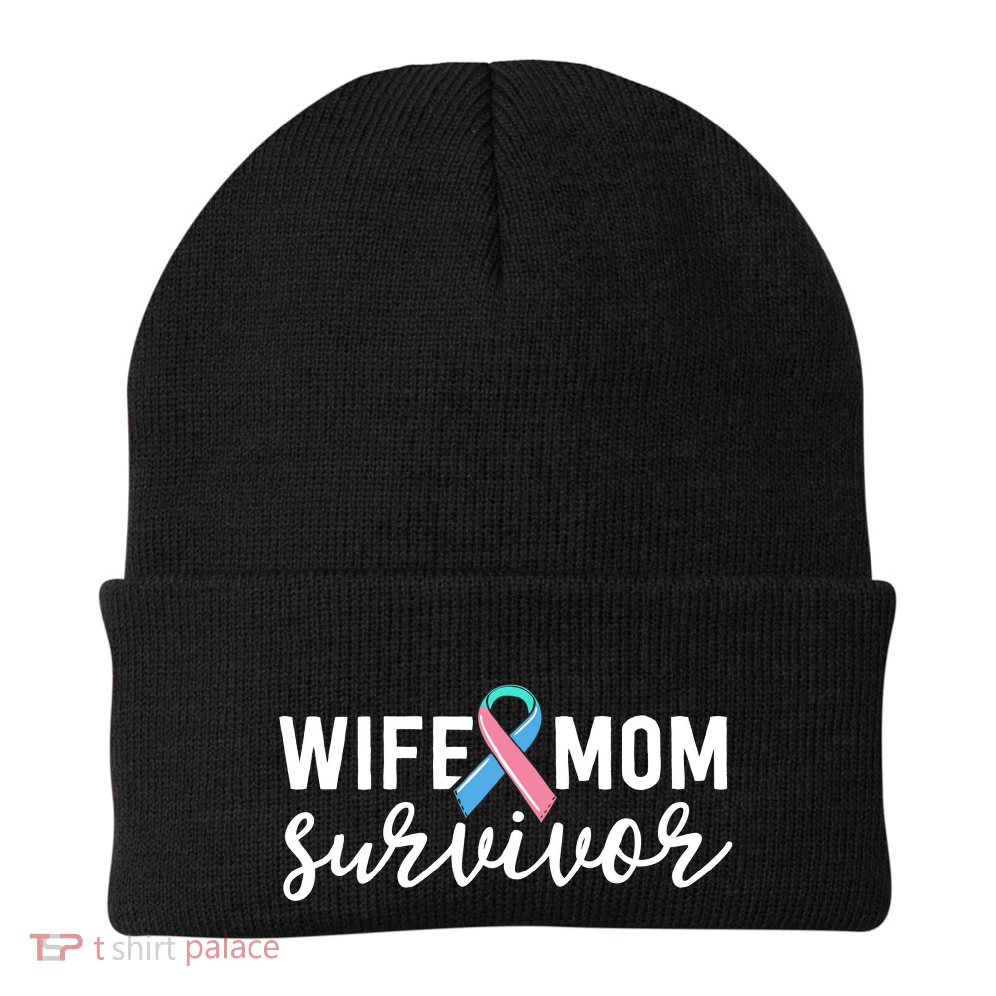 Thyroid Cancer Survivor Gift Awareness Wife Mom Survivor Cute Gift Beanie