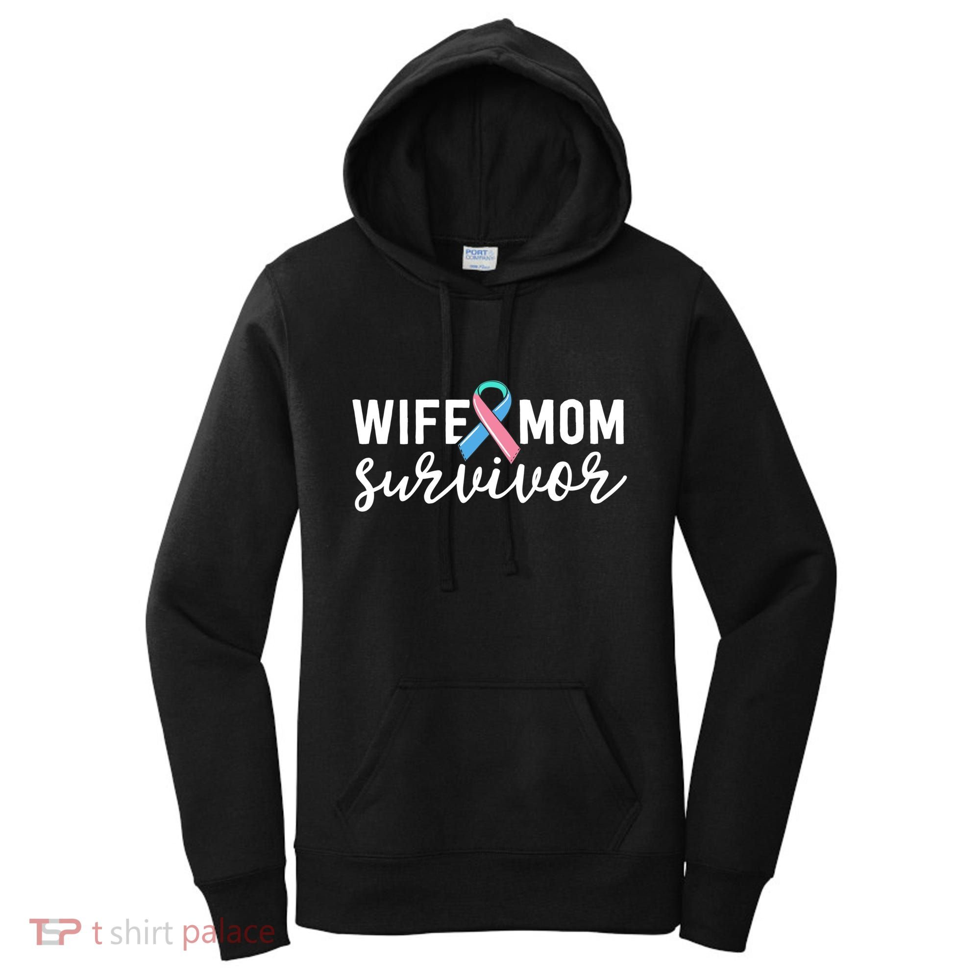 Thyroid Cancer Survivor Gift Awareness Wife Mom Survivor Cute Gift Women's Hoodie