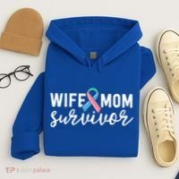Thyroid Cancer Survivor Gift Awareness Wife Mom Survivor Cute Gift Hoodie thumb 4