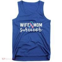 Thyroid Cancer Survivor Gift Awareness Wife Mom Survivor Cute Gift Tank Top thumb 0