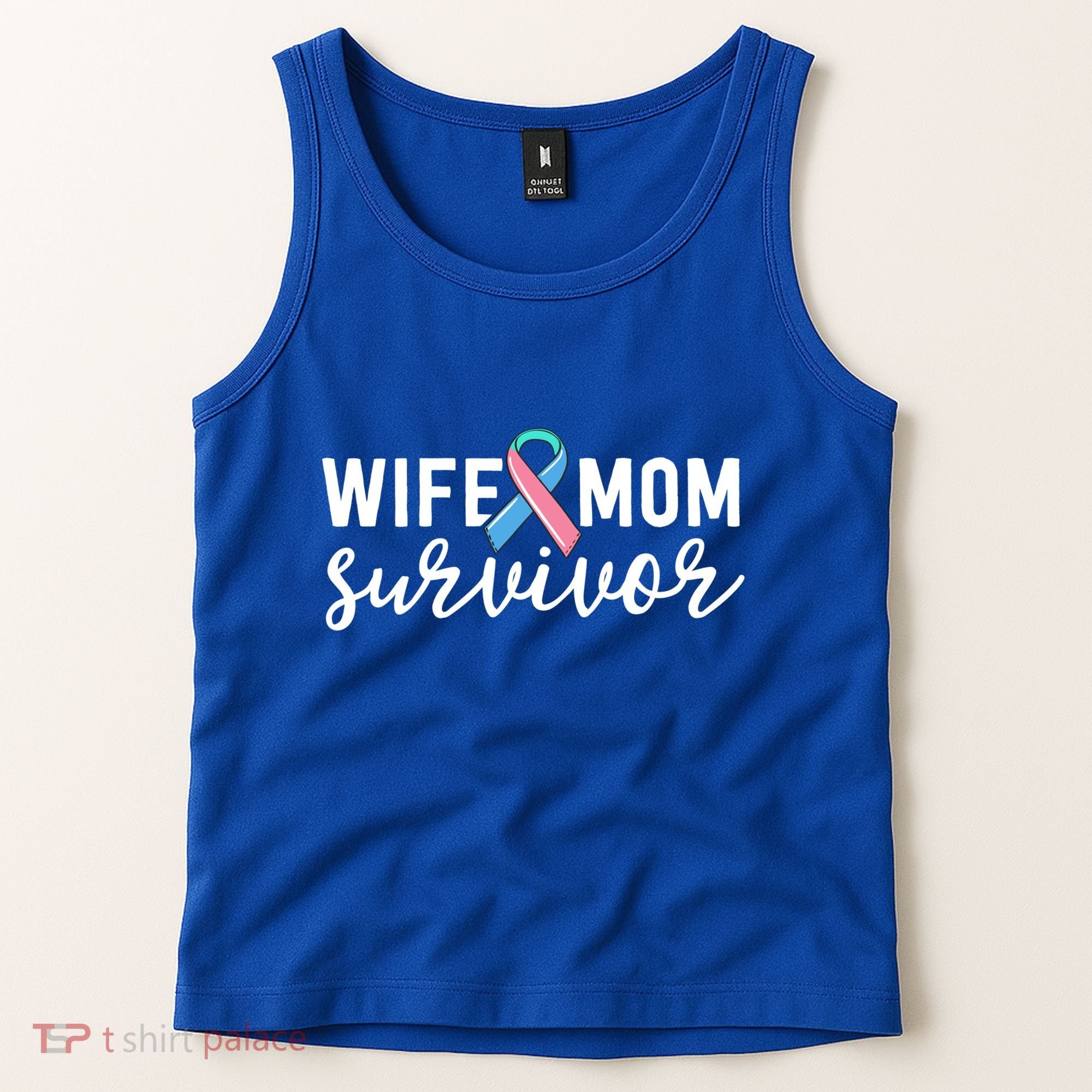 Thyroid Cancer Survivor Gift Awareness Wife Mom Survivor Cute Gift Tank Top