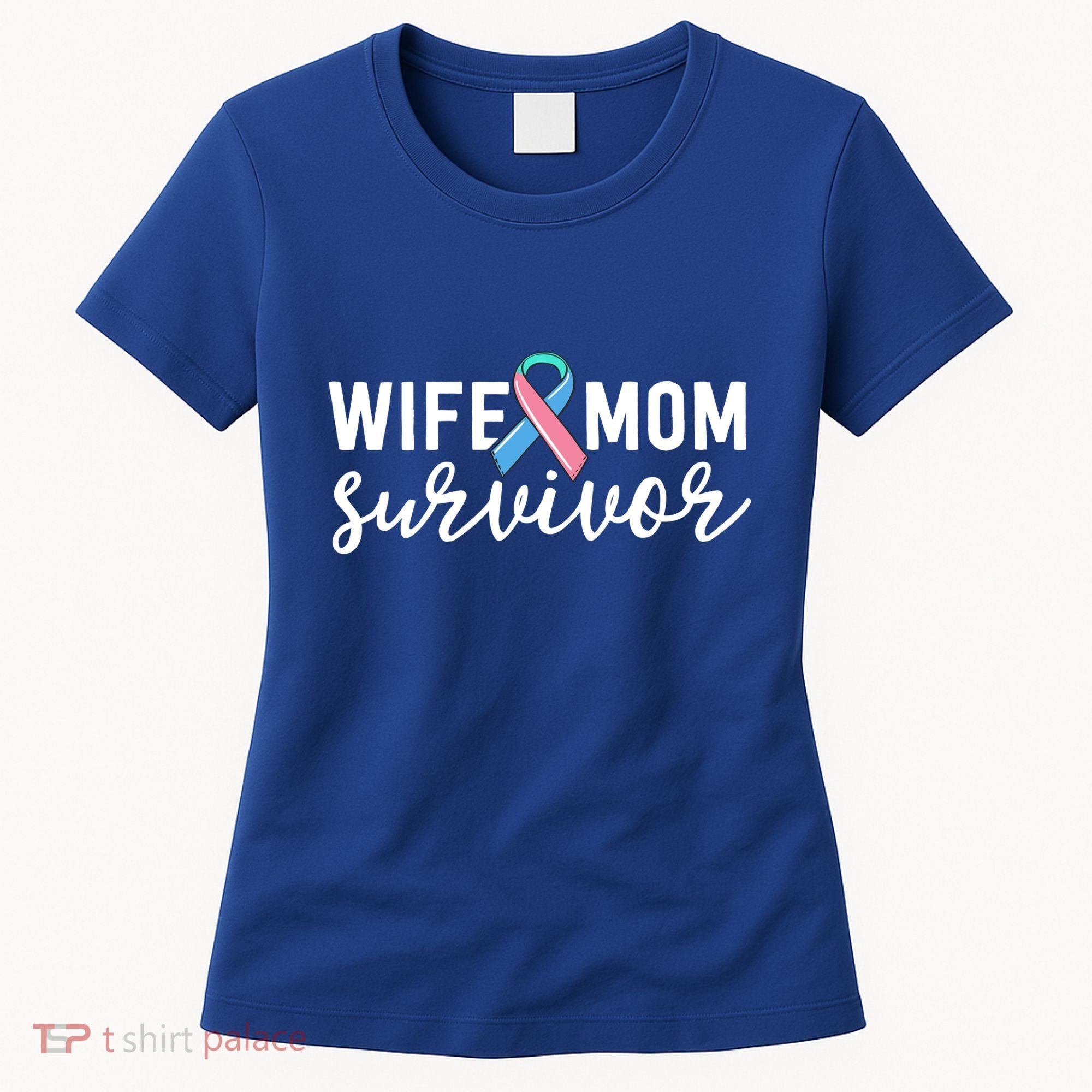 Thyroid Cancer Survivor Gift Awareness Wife Mom Survivor Cute Gift Women's T-Shirt