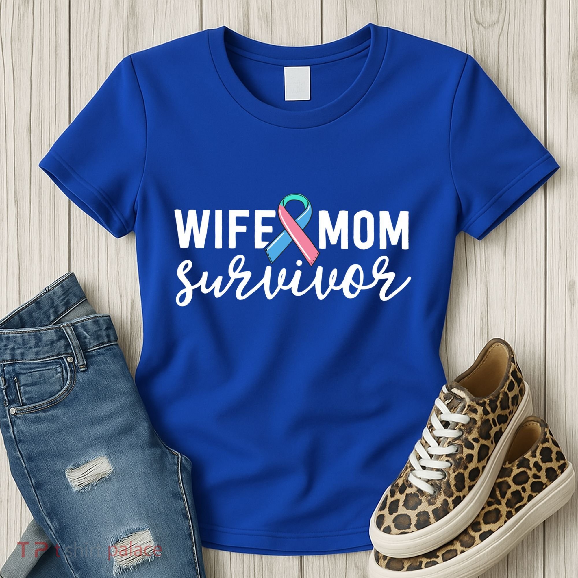 Thyroid Cancer Survivor Gift Awareness Wife Mom Survivor Cute Gift Women's T-Shirt