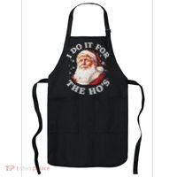 Trump Christmas Santa Claus I Do It For The Hos Cute Xmas Apron thumb 0