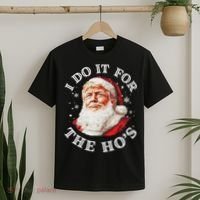 Trump Christmas Santa Claus I Do It For The Hos Cute Xmas T-Shirt thumb 2