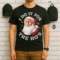 Trump Christmas Santa Claus I Do It For The Hos Cute Xmas T-Shirt thumb 6