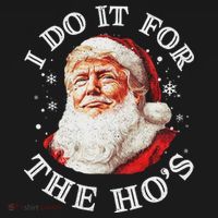 Trump Christmas Santa Claus I Do It For The Hos Cute Xmas Coaster thumb 2