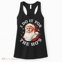 Trump Christmas Santa Claus I Do It For The Hos Cute Xmas Women's Tank Top thumb 0
