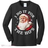 Trump Christmas Santa Claus I Do It For The Hos Cute Xmas Kids Long Sleeve Shirt thumb 0
