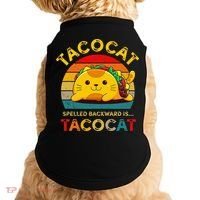 Taco Cat Spelled Backward Cute Taco Cat Lover Funny Mexican Doggie Tank thumb 0