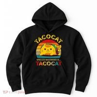 Taco Cat Spelled Backward Cute Taco Cat Lover Funny Mexican Hoodie thumb 0