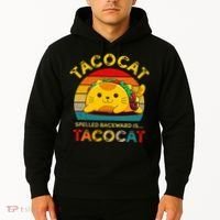 Taco Cat Spelled Backward Cute Taco Cat Lover Funny Mexican Hoodie thumb 2