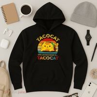 Taco Cat Spelled Backward Cute Taco Cat Lover Funny Mexican Hoodie thumb 3