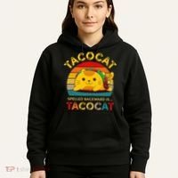 Taco Cat Spelled Backward Cute Taco Cat Lover Funny Mexican Hoodie thumb 5