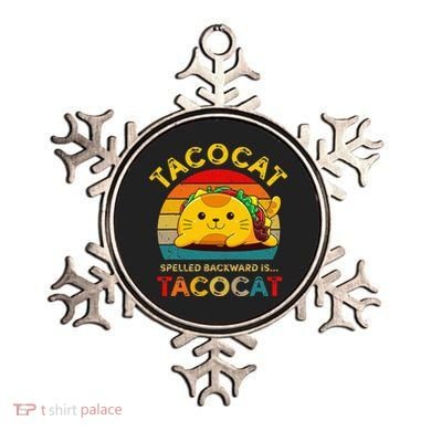 Taco Cat Spelled Backward Cute Taco Cat Lover Funny Mexican Ornament
