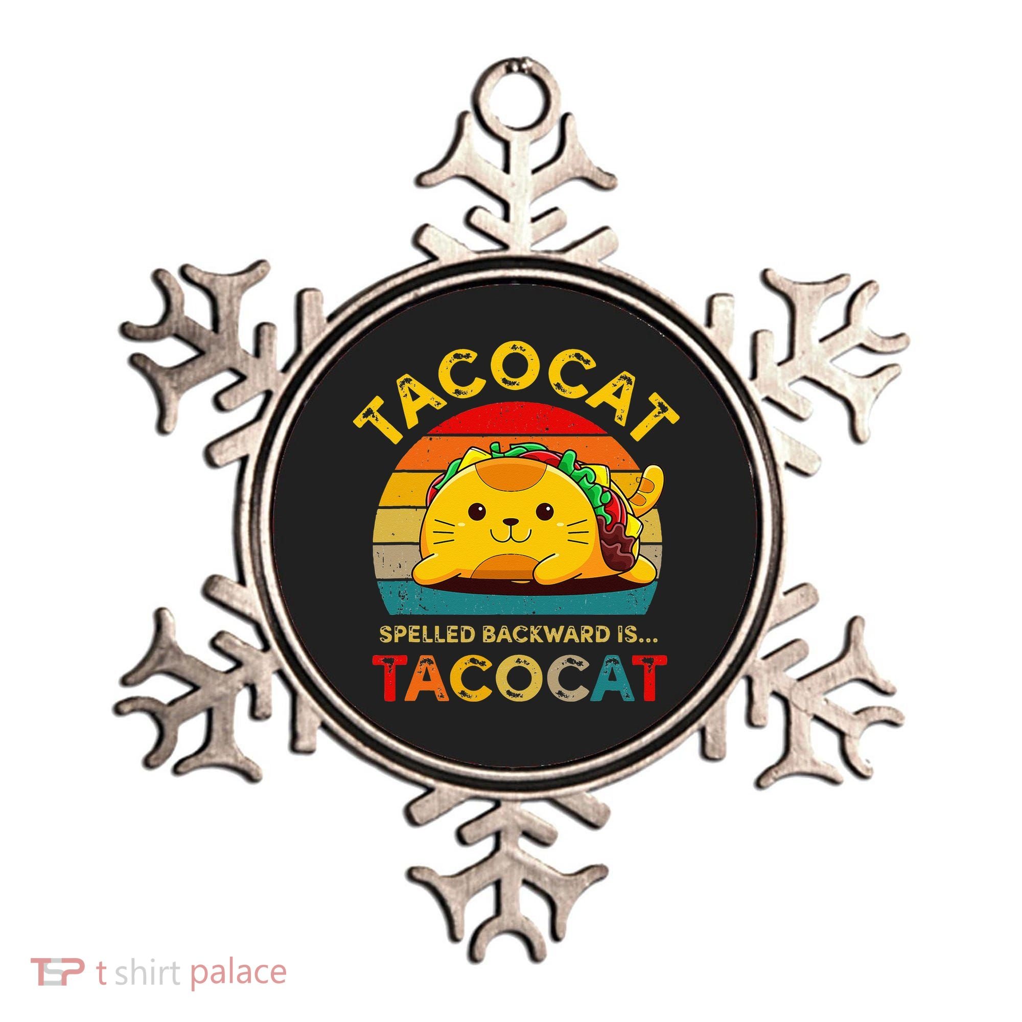 Taco Cat Spelled Backward Cute Taco Cat Lover Funny Mexican Ornament