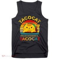 Taco Cat Spelled Backward Cute Taco Cat Lover Funny Mexican Tank Top thumb 0