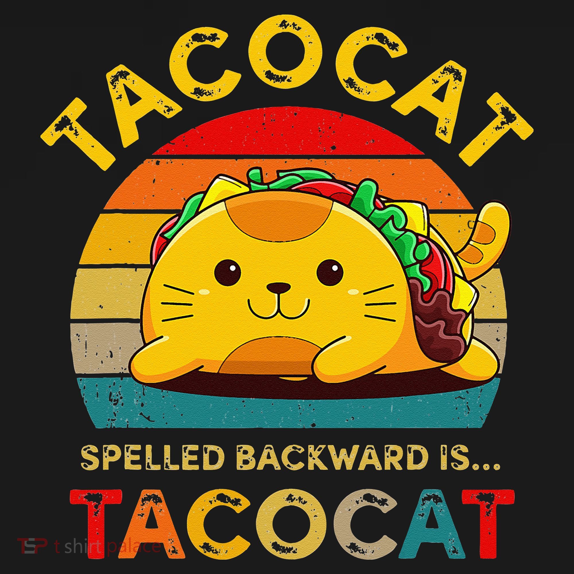 Taco Cat Spelled Backward Cute Taco Cat Lover Funny Mexican Visor