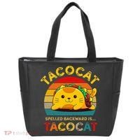 Taco Cat Spelled Backward Cute Taco Cat Lover Funny Mexican Tote Bag thumb 0