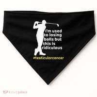 Testicular Cancer Survivor Golf Player Orchidectomy USA-Made Doggie Bandana thumb 0