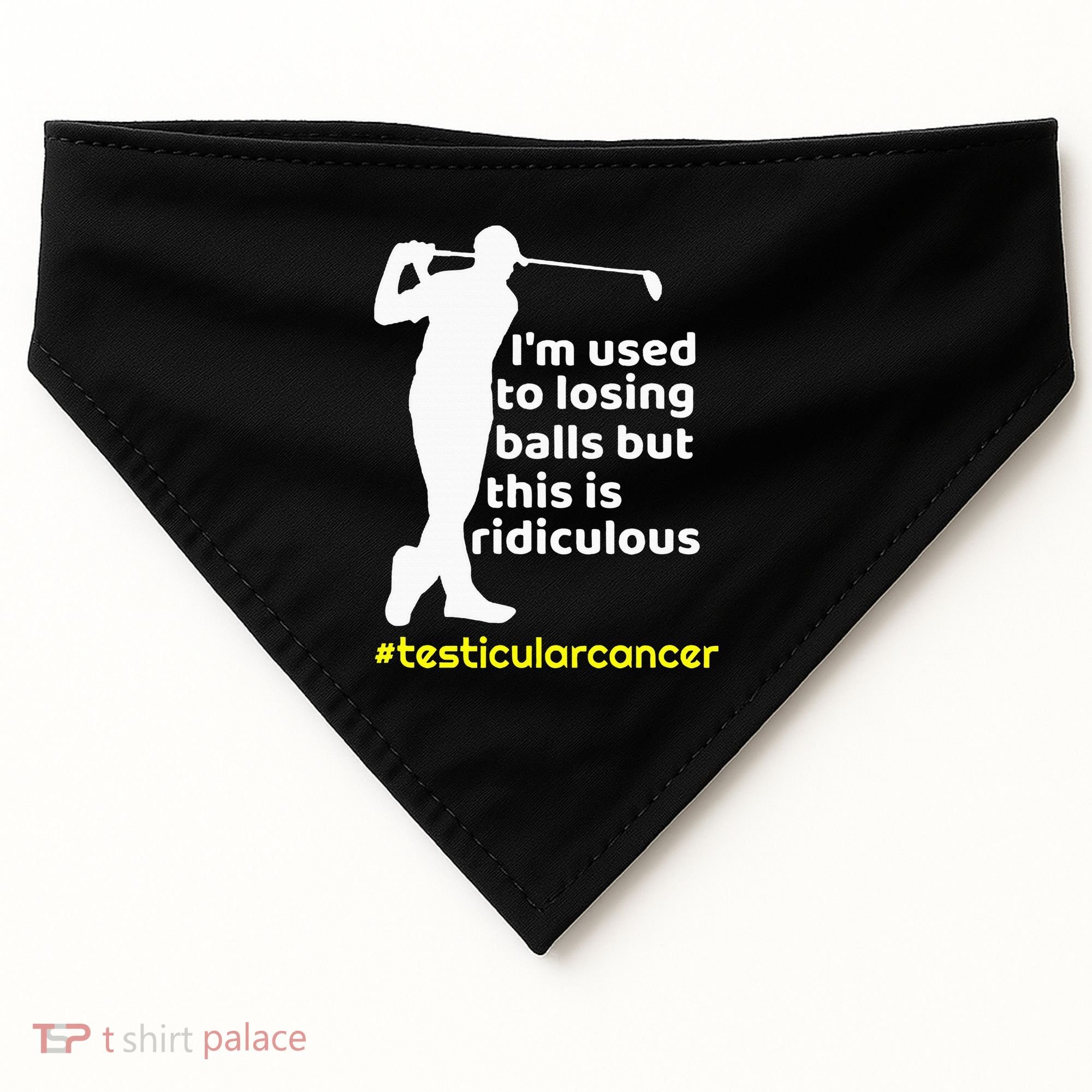 Testicular Cancer Survivor Golf Player Orchidectomy USA-Made Doggie Bandana