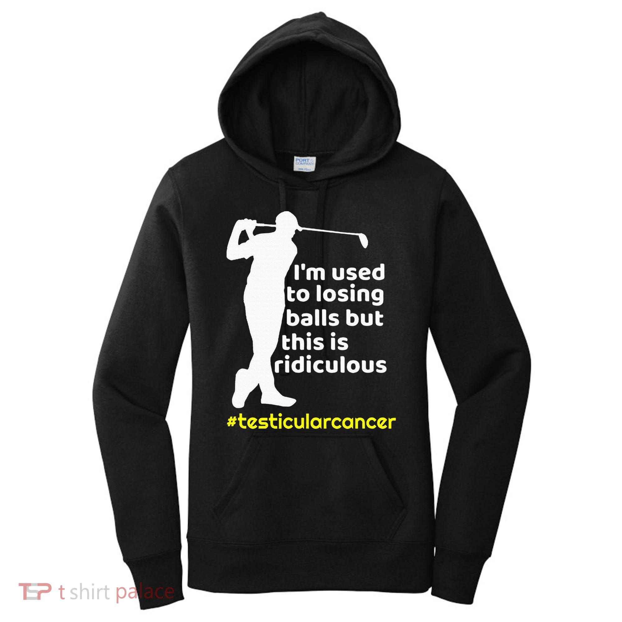 Testicular Cancer Survivor Golf Player Orchidectomy Women's Hoodie