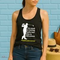 Testicular Cancer Survivor Golf Player Orchidectomy Women's Tank Top thumb 2