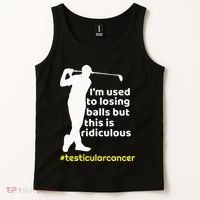Testicular Cancer Survivor Golf Player Orchidectomy Tank Top thumb 2