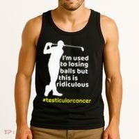 Testicular Cancer Survivor Golf Player Orchidectomy Tank Top thumb 3