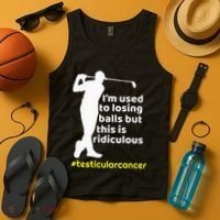 Testicular Cancer Survivor Golf Player Orchidectomy Tank Top thumb 4