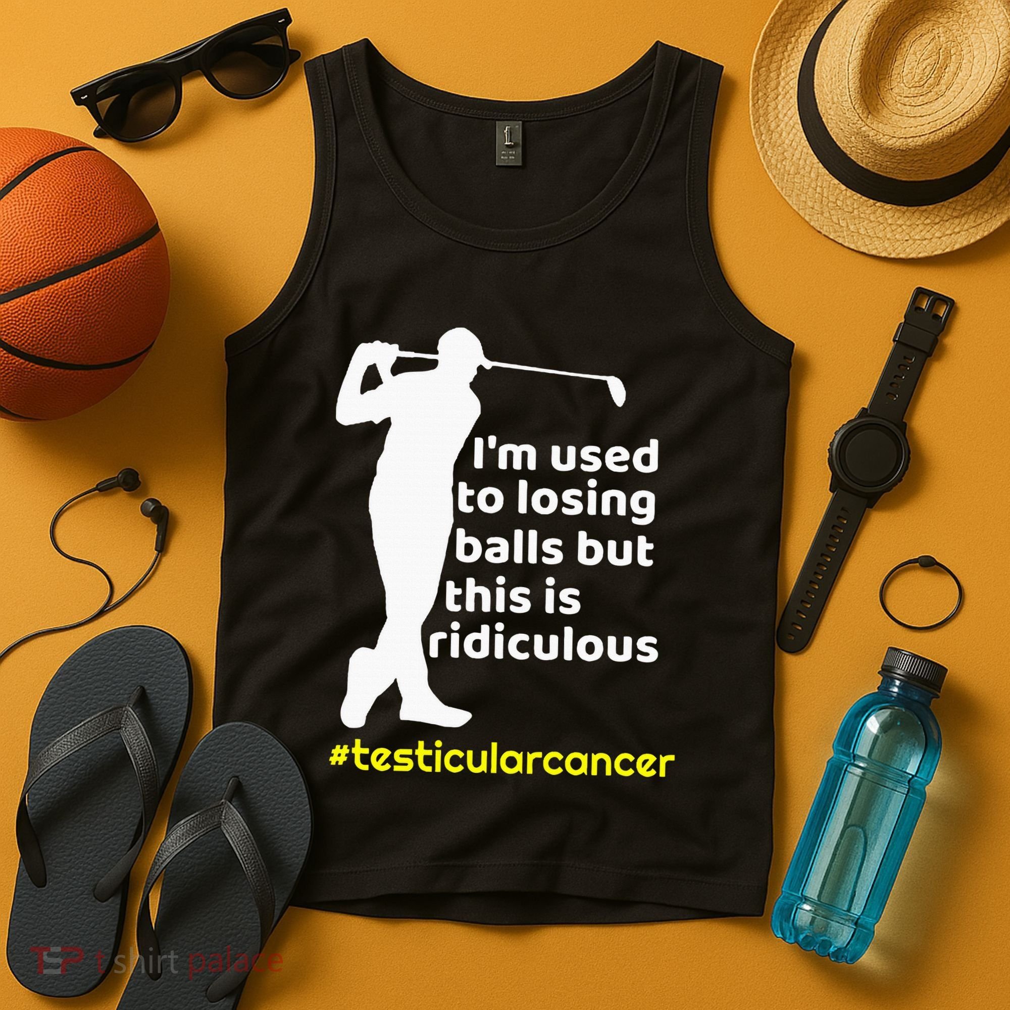 Testicular Cancer Survivor Golf Player Orchidectomy Tank Top