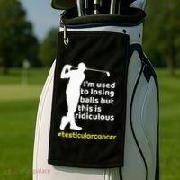Testicular Cancer Survivor Golf Player Orchidectomy Golf Towel thumb 2