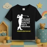 Testicular Cancer Survivor Golf Player Orchidectomy Toddler T-Shirt thumb 3