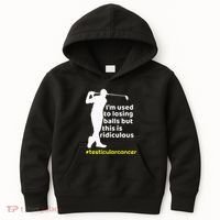 Testicular Cancer Survivor Golf Player Orchidectomy Kids Hoodie thumb 0