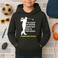 Testicular Cancer Survivor Golf Player Orchidectomy Kids Hoodie thumb 2